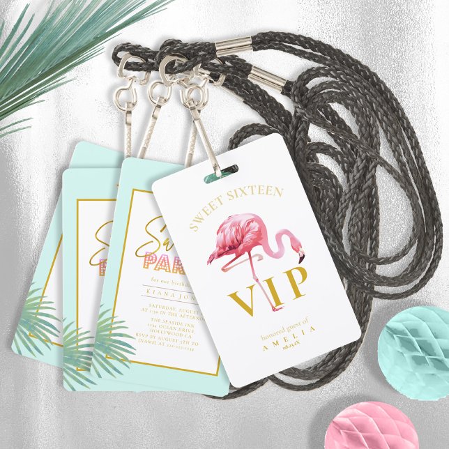 Crachá Palmeiras Flamingo Tropical Doce 16 ID922 (Criador carregado)