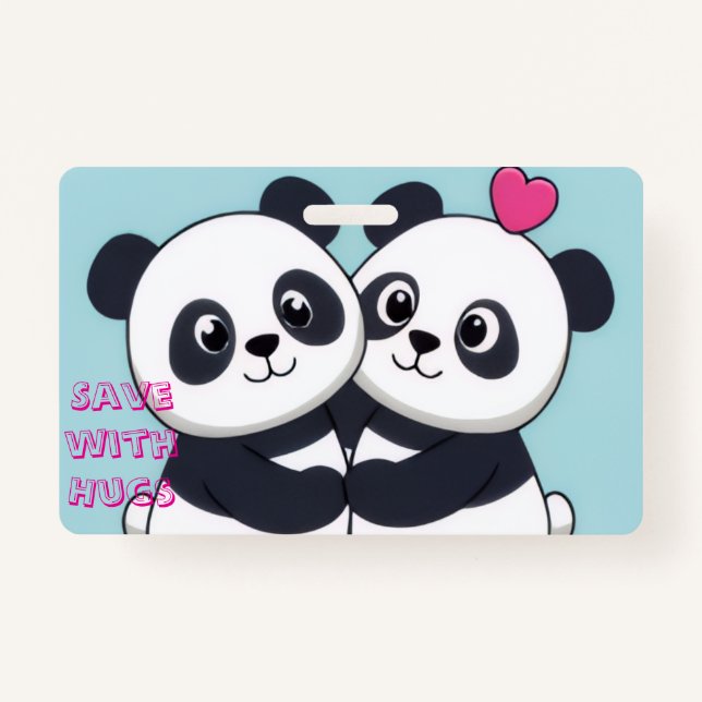 Crachá Panda Hug Budget Notebook – Cute Planner for Savin (Verso)