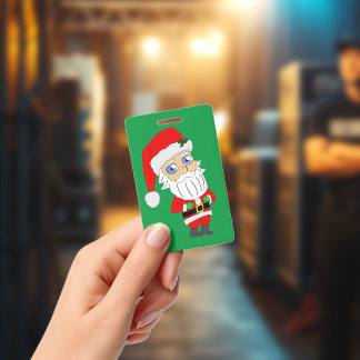 Crachá Papai Noel chibi