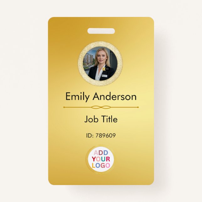 Crachá para identificação de fotos do funcionário, (Frente)