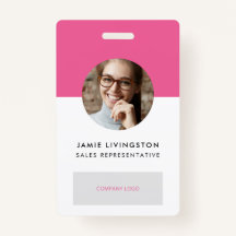 Crachá para identificação de fotos do logotipo pro