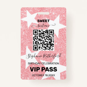 Crachá Partido de PASS VIP Personalizado
