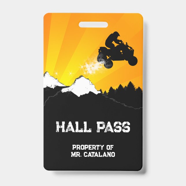 Crachá Pass de Professores de Sala de Ataque (Frente)
