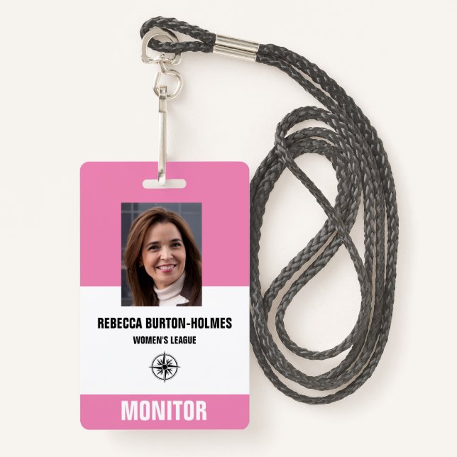 Crachá PASS DO MONITOR DE EVENTOS ESPECIAIS - Identificaç (Frente com cordão)