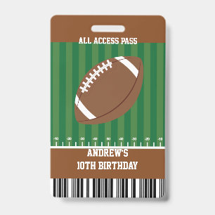 Crachá Passagem VIP da Festa de aniversário de futebol
