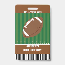 Crachá Passagem VIP da Festa de aniversário de futebol