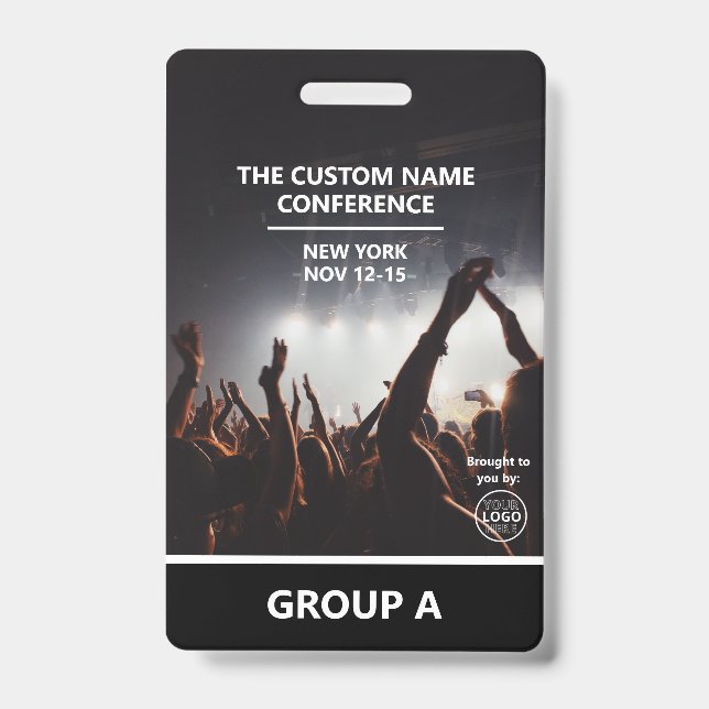 Crachá Passe de Acesso Personalizado com Código QR para C (Frente)