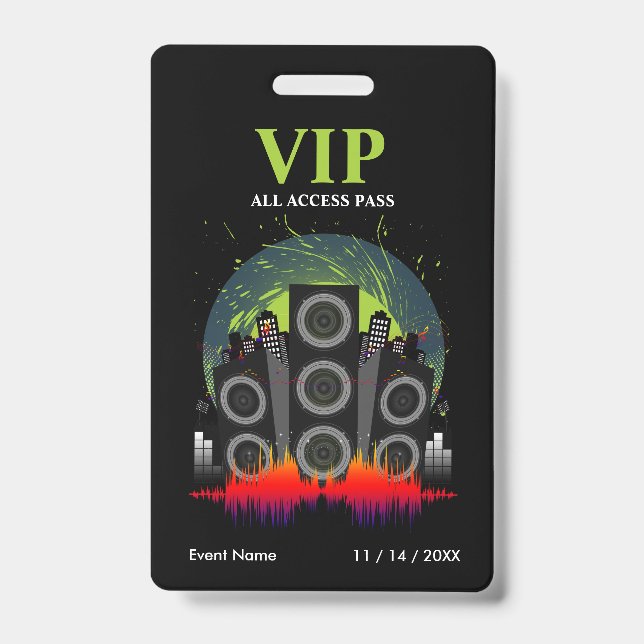 Crachá Passe de Acesso Total do VIP de auto-falante Blast (Frente)