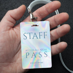 Crachá Passe de Acesso Total Holográfico para Equipe VIP 