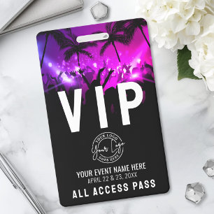 Crachá Passe de Acesso Total Seu Logotipo Evento VIP