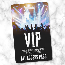 Crachá Passe de Acesso Total VIP Concerto