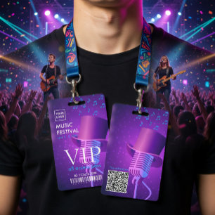 Crachá Passe de Acesso Total VIP do Modern Retro Music Fe