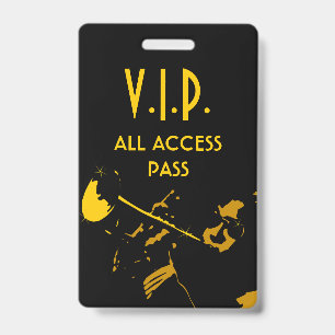 Crachá Passe de Acesso Total VIP em Evento Musical Vertic