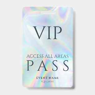 Crachá Passe de Acesso Total VIP Empresarial Holográfico
