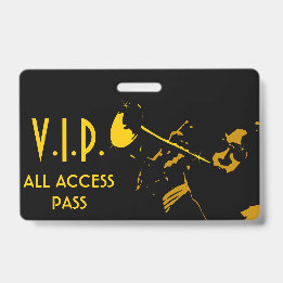 Crachá Passe de Acesso Total VIP para Evento Musical