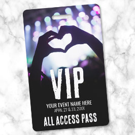 Crachá Passe de Acesso Total VIP Personalizado para Event
