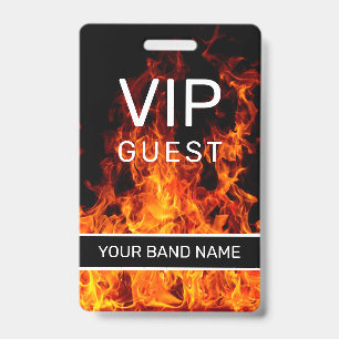 Crachá Passe de Backstage VIP Banda Personalizada Merch F