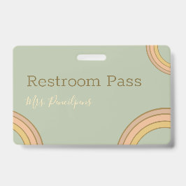 Crachá Passe de Corredor Personalizado Boho Arco-íris Ver