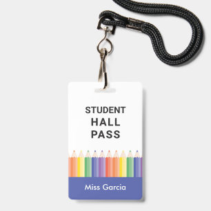 Crachá Passe Personalizado Colorido para Corredor de Estu