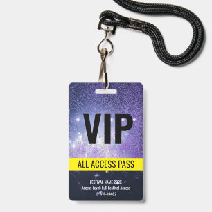 Crachá Passe VIP Acesso Total Festival de Música Concerto