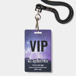 Crachá Passe VIP Acesso Total Festival de Música Concerto
