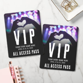 Crachá Passe VIP de Evento de Acesso Total