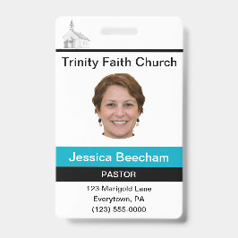 Crachá Pastora Feminina Personalizado