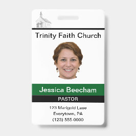 Crachá Pastora Feminina Personalizado