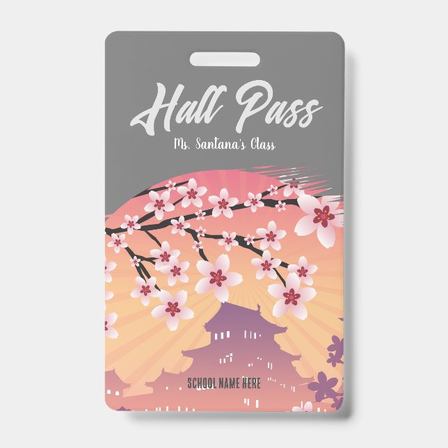 Crachá Peach Blossom Hall Pass (Frente)