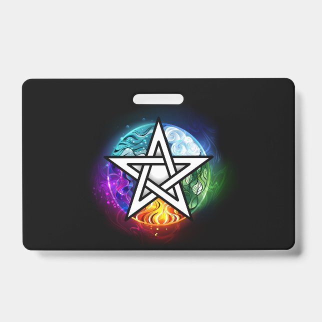 Crachá Pentagrama do Wiccan (Frente)