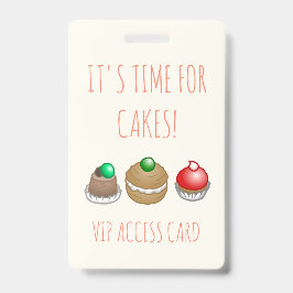 Crachá Pequenos bolos Aniversário