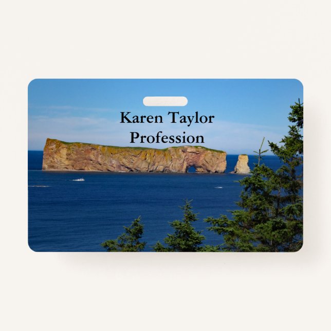 Crachá Percé Rock no Golfo da Rua. (Frente)