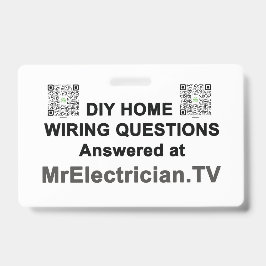 Crachá Perguntas de Fiação Elétrica Residencial DIY no Mr