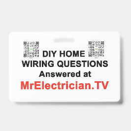 Crachá Perguntas de Fiação Elétrica Residencial DIY no Mr