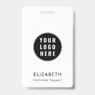 Crachá Personalização da equipe minimalista do logotipo d