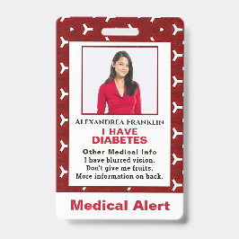 Crachá Personalização da Fotografia de ID de Emergência d