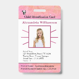 Crachá Personalização De Foto De Menino De Cartão De Iden