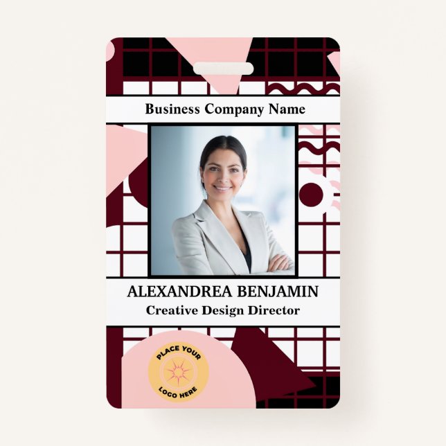 Crachá Personalização de Foto do Funcionário do Cartão de (Frente)