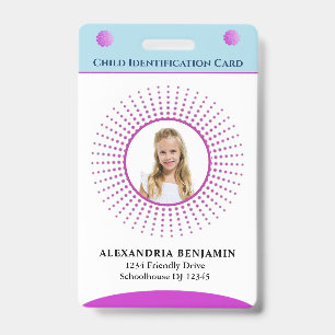 Crachá Personalização de Fotografia de Menino de Cartã