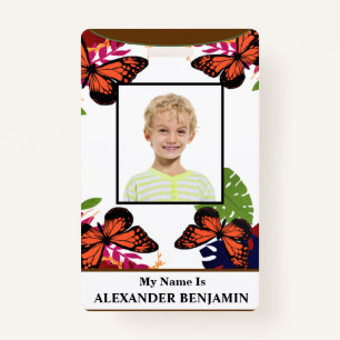 Crachá Personalização de Fotografia do Estudante Filho do