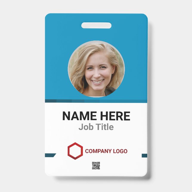 Crachá Personalização Máxima: Código de Barras do Logotip (Frente)