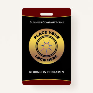 Crachá Personalização mínima do logotipo da empresa de ne