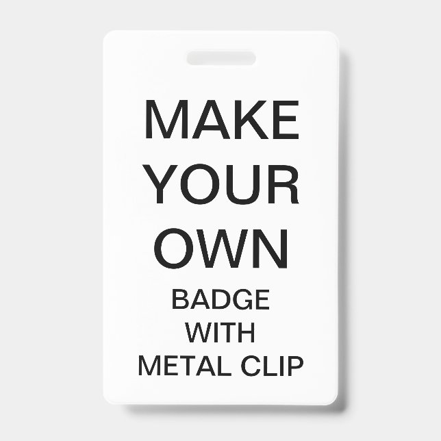 Crachá Personalizado COM CLIP DE METAL (Frente)