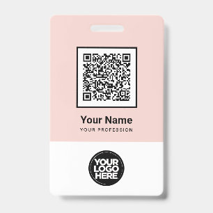 Crachá Personalizado com Código Qr, Código de Barr