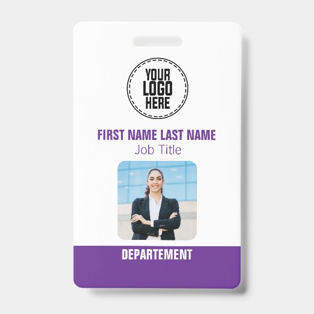 Crachá Personalizado Com Foto Para Negócios (Frente)