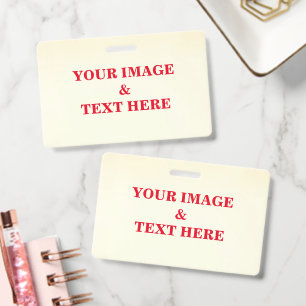 Crachá Personalizado com Sua Própria Foto & Texto