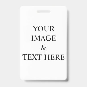Crachá Personalizado Crie o Seu Próprio Foto & Texto