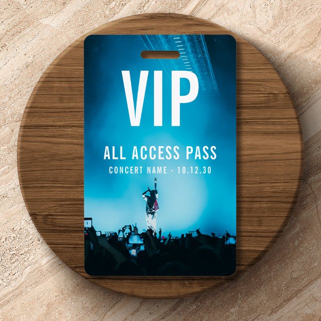 Crachá Personalizado de Acesso Total VIP para Even (FRONT OF BADGE)