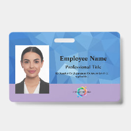 Crachá Personalizado de Funcionário com Foto, Códi