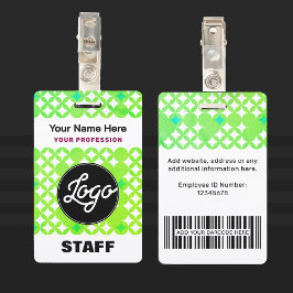 Crachá Personalizado de Funcionário com Logotipo P